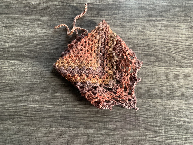 Triangular Granny Square Shawl w/ Border