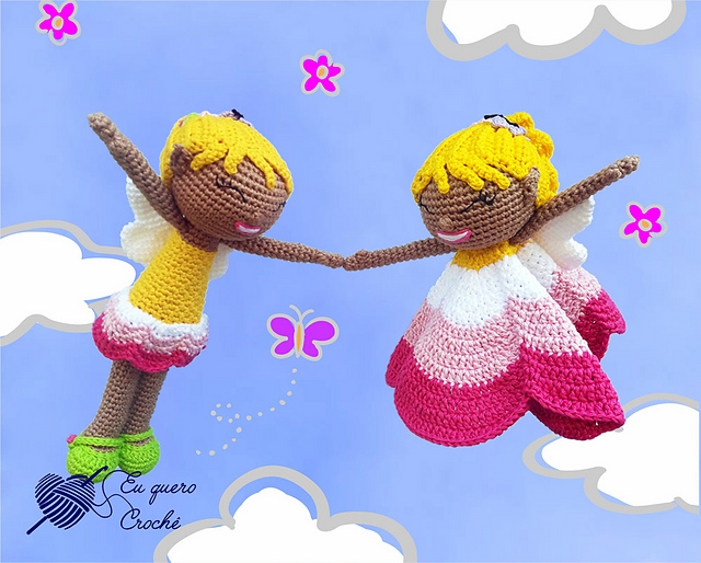 Fairy doll and flower lovey (Fada boneca e manta)