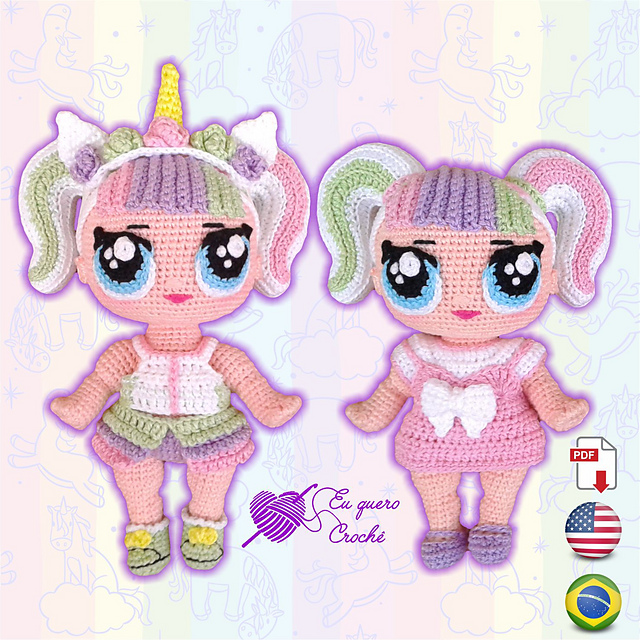 LOLA doll's CLOTHES: Unicorn (Roupas Unicórnio)