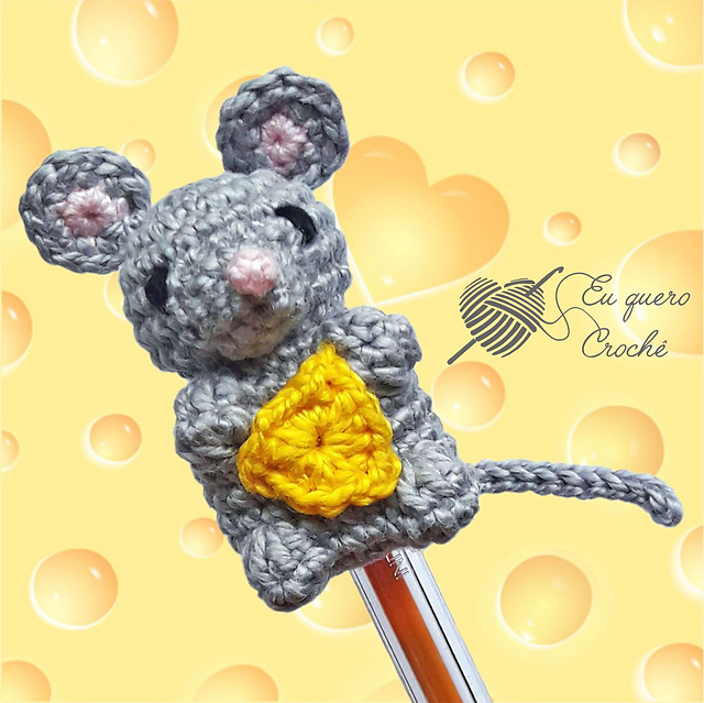 Mouse pencil topper (Ponteira de lápis Ratinho)