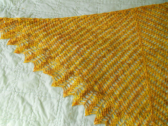 Shell and Feather Shawl