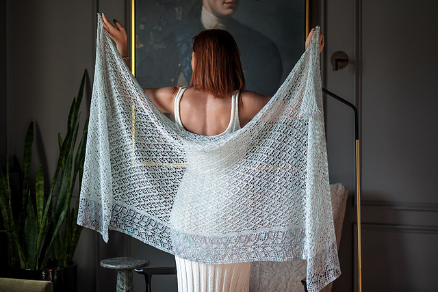 【本日限定価格】Andequal wave design sheer knit Knit This Lacy, Spring Shawl Today – Bridges of Venice
