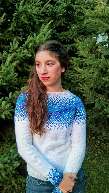 Midnight Snowfall Sweater