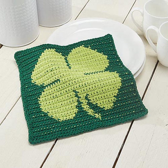 Lucky Clover Dishcloth