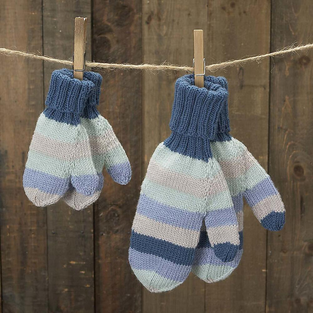Stripy Mittens