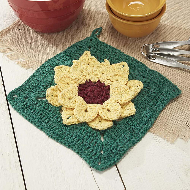 Sunflower Dishcloth