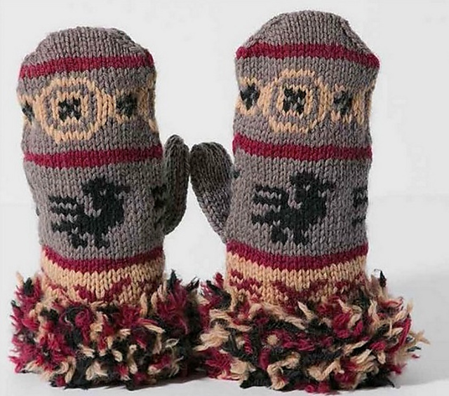 Fringed Mittens