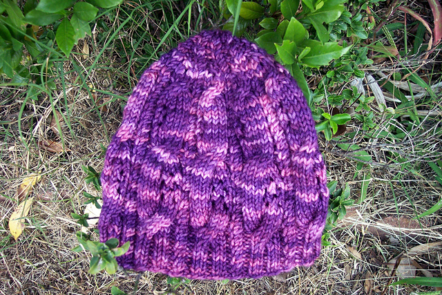 Windowpane Cable Beanie