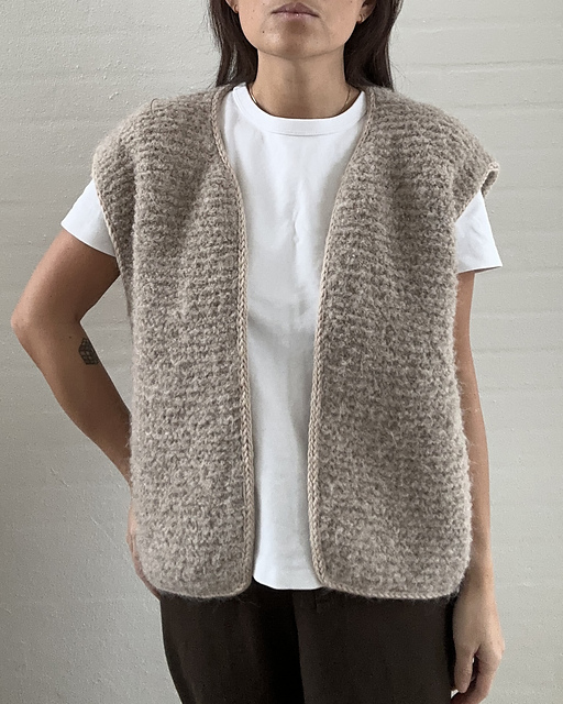 TODAYFUL ♡Pattern Knit Vest Easy Chunky V-Neck Sweater Vest Knitting Pattern + Tutorial