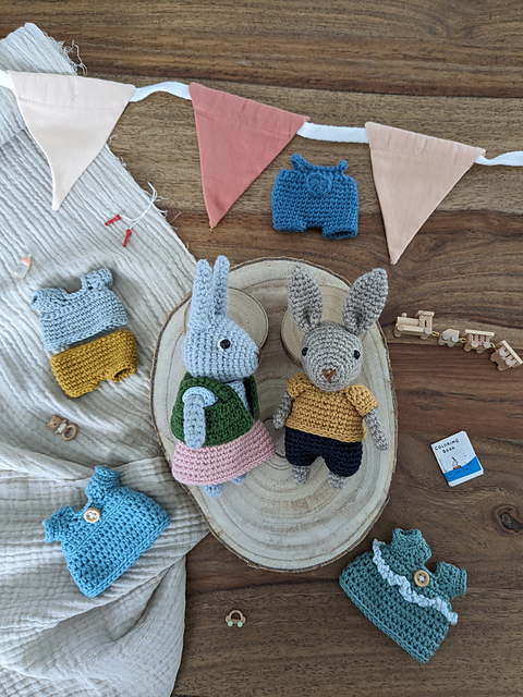 Cute toddler bunny + wardrobe