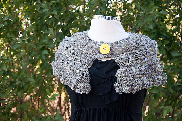 Walden II- A Short, Simple Ruffled Shawl