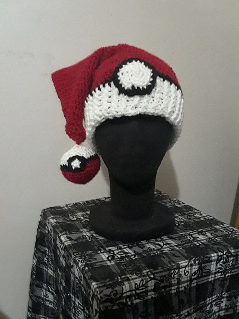 Pokeball Santa Hat