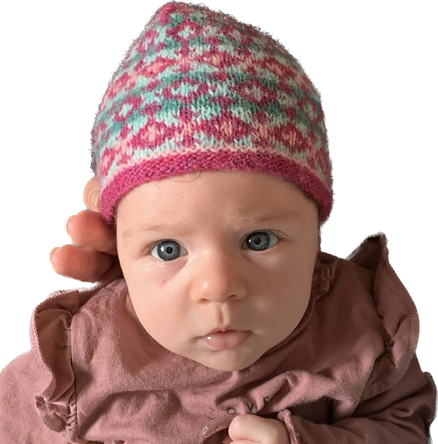 Ravelry Baby Beanie Fair Isle Hat pattern by Helen Robertson
