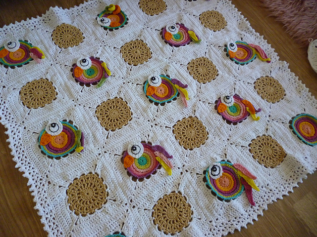 Rainbow Parrots Baby Blanket