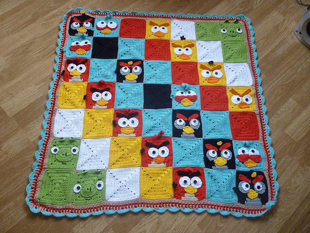 Angry Birds Inspired Baby Blanket