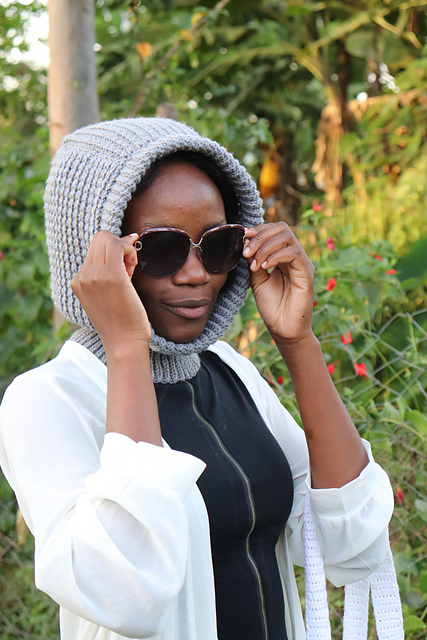 Rail rib Crochet Balaclava