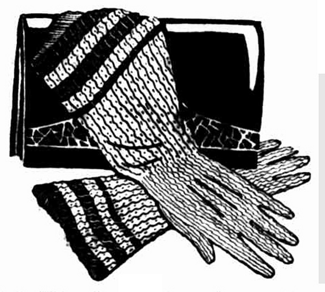 Lady's "Kosciusko" Knitted Gloves