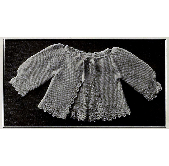 Crocheted Sacque in Afghan Stitch