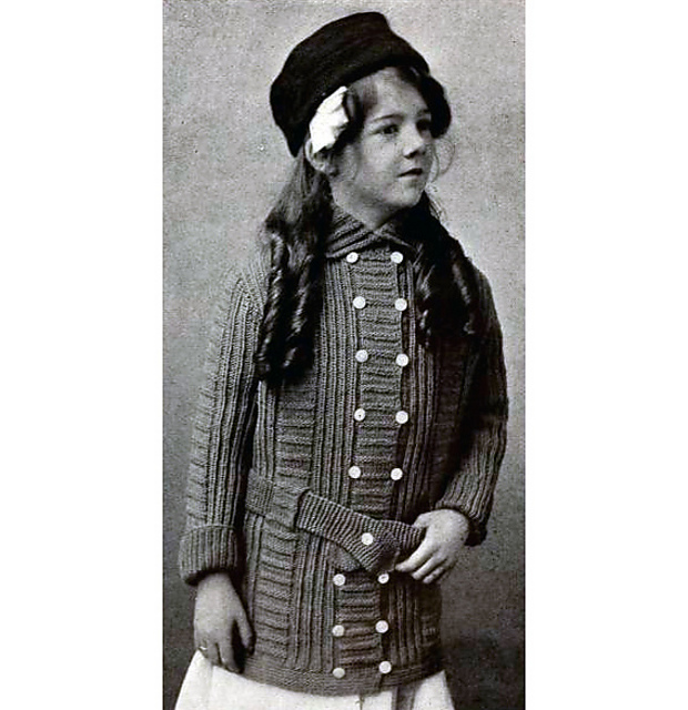 Child's Knitted Norfolk Coat
