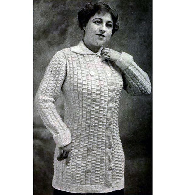 Ladies' Double-Breasted Coat Sweater
