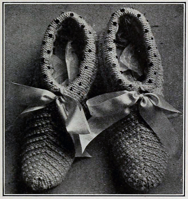 Ladies' Knit Slippers (With Ermine Top)