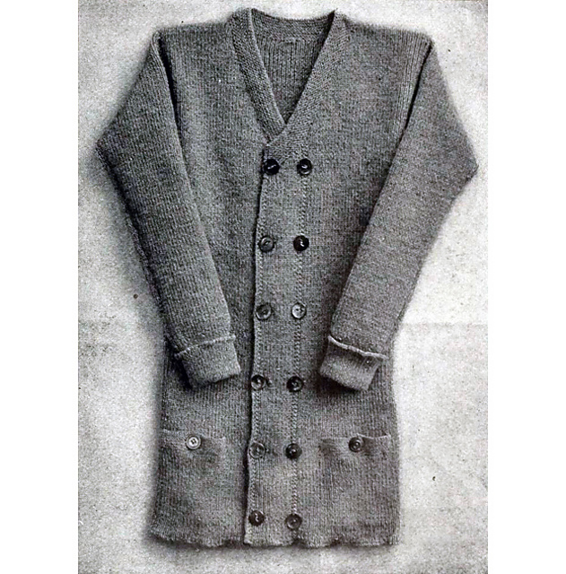 Man's Double-Breasted Sweater Coat