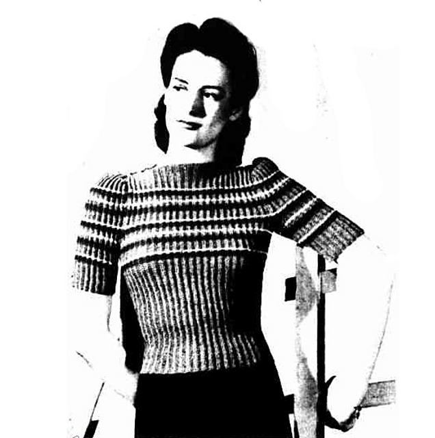 An Attractive Jumper with Contrasting Stripes