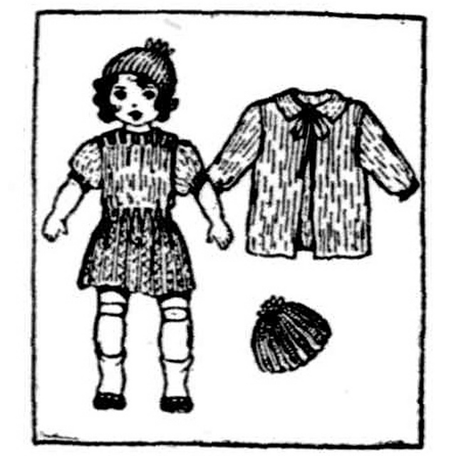 Knitted Outfit for a Doll