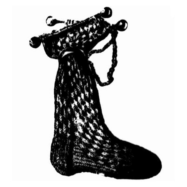 Miniature Knitted Stocking Purse