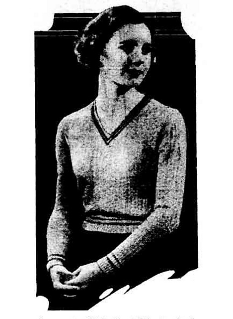 A V-Neck Pullover for the Schoolgirl