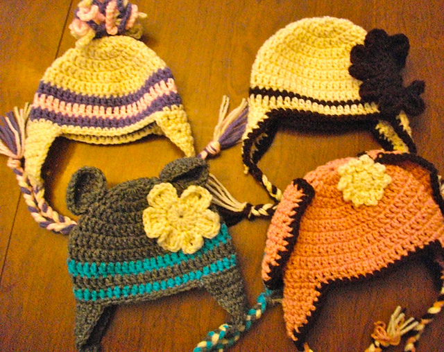 Basic Earflap Beanie Newborn to Adult
