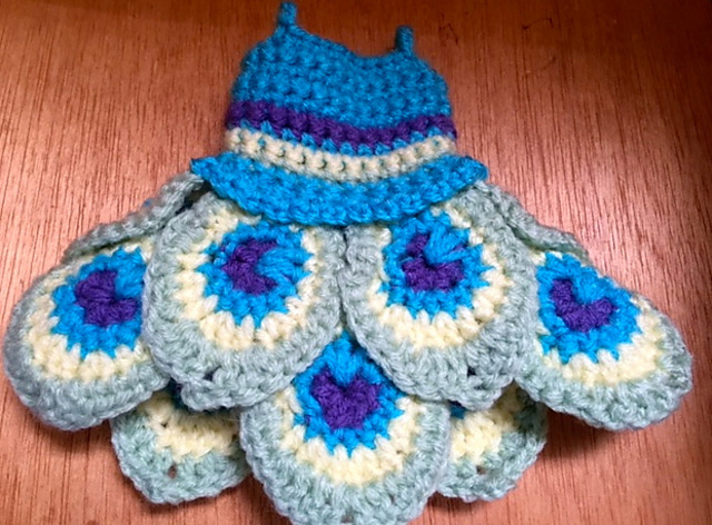 Peacock Dress Doll