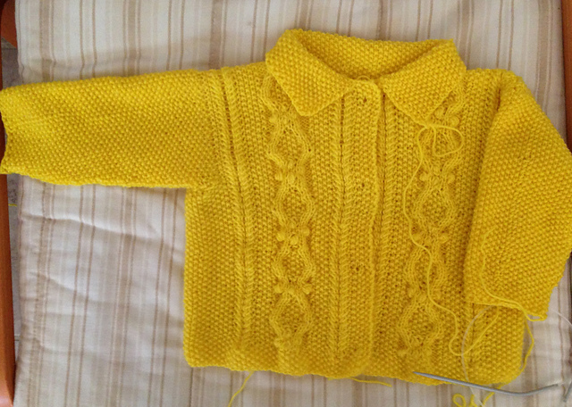 Babe Prints Cable and Moss Cardigan (EY2004)