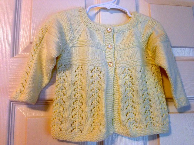 7. Lacy Raglan Coat and bonnet