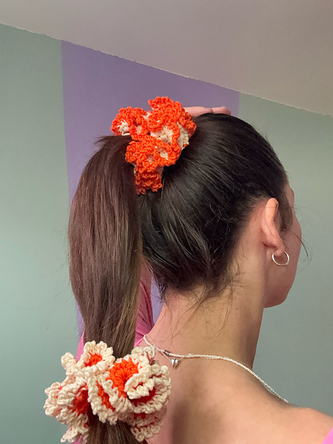 carnation scrunchie