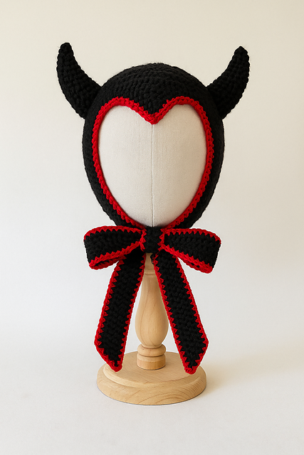 devil hat bow tied for adults