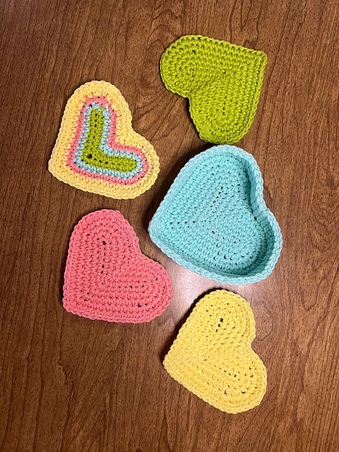hearts coasters