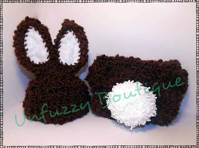 Boy Bunny Diaper Cover Set
