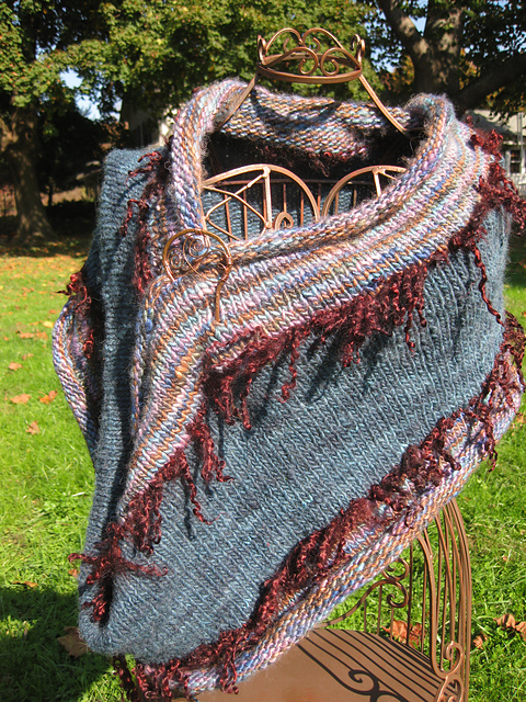 Ravelry: Three Sisters in the Round Wrap pattern by Feederbrook Farm