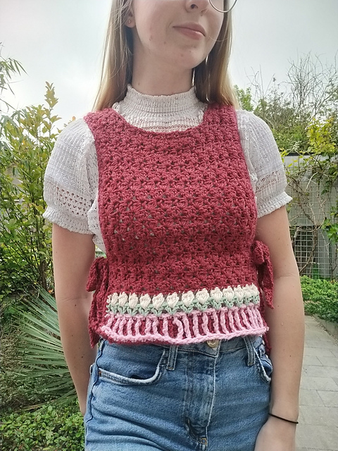 Wrapped in tulips vest