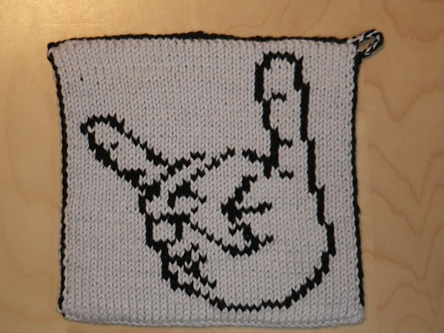 Topflappen / Potholder Devils Horns