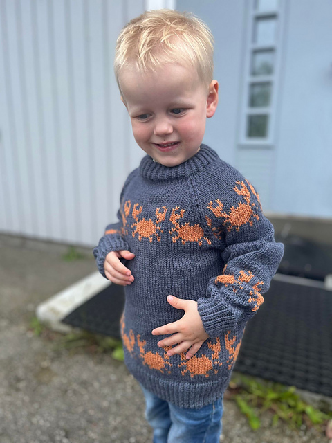 Ravelry: Crab sweater children pattern by Ferdigstrikka (Vibeke
