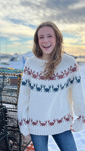 Ravelry: Crab sweater pattern by Ferdigstrikka (Vibeke Lauritsen)