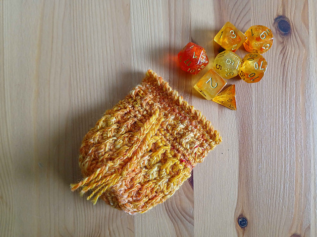 Mini Flaming Dice Bag