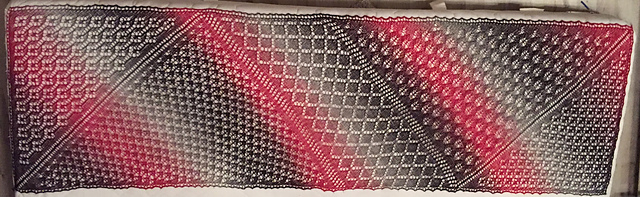 Diagonal Lace Patchwork Scarf