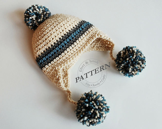 Pom-Pom Earflaps Beanie