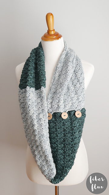 Silver Spruce Button Shawl