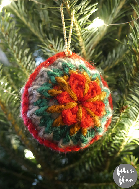 Poinsettia Bauble Ornament