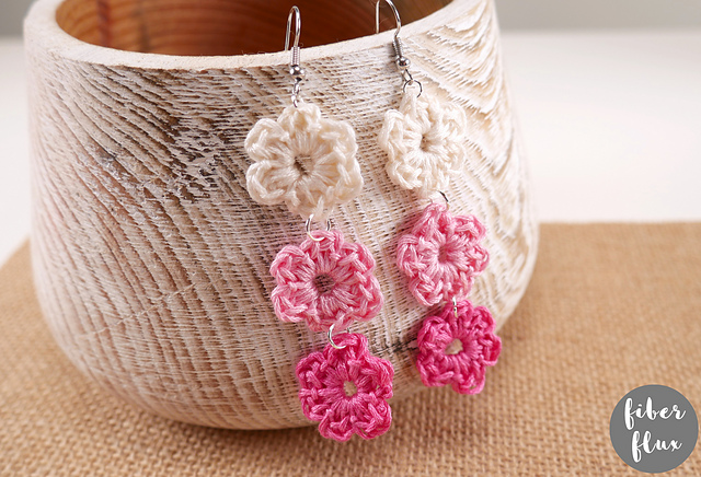 Luau Flower Ombre Earrings