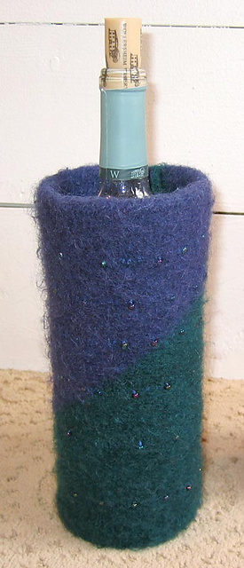 Felted Wine Bottle Cozy